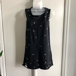Star Studded Distressed Tank Top